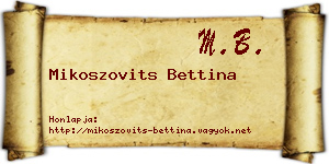 Mikoszovits Bettina névjegykártya